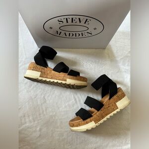 Steve Madden Platform Sandals Black